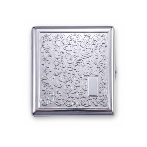 Baroque Chrome Metal Cardholder Wallet